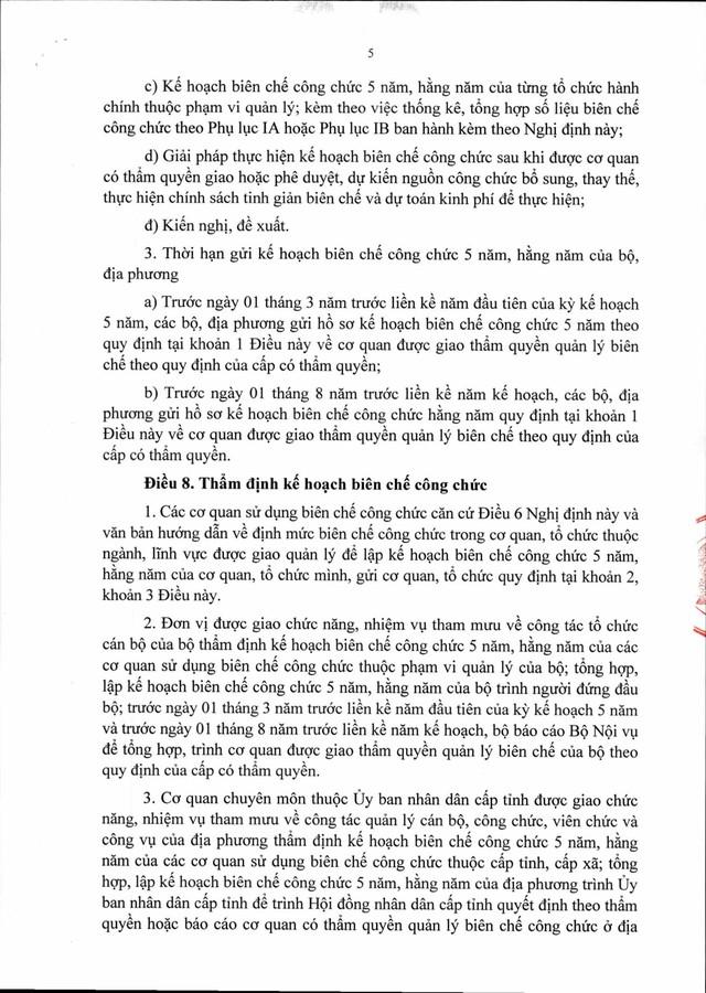 Dự thảo Nghị định quản lý, sử dụng BIÊN CHẾ CÔNG CHỨC- Ảnh 5.