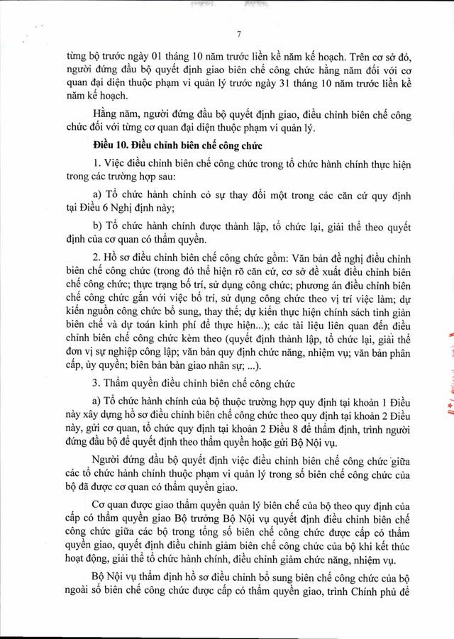 Dự thảo Nghị định quản lý, sử dụng BIÊN CHẾ CÔNG CHỨC- Ảnh 7.