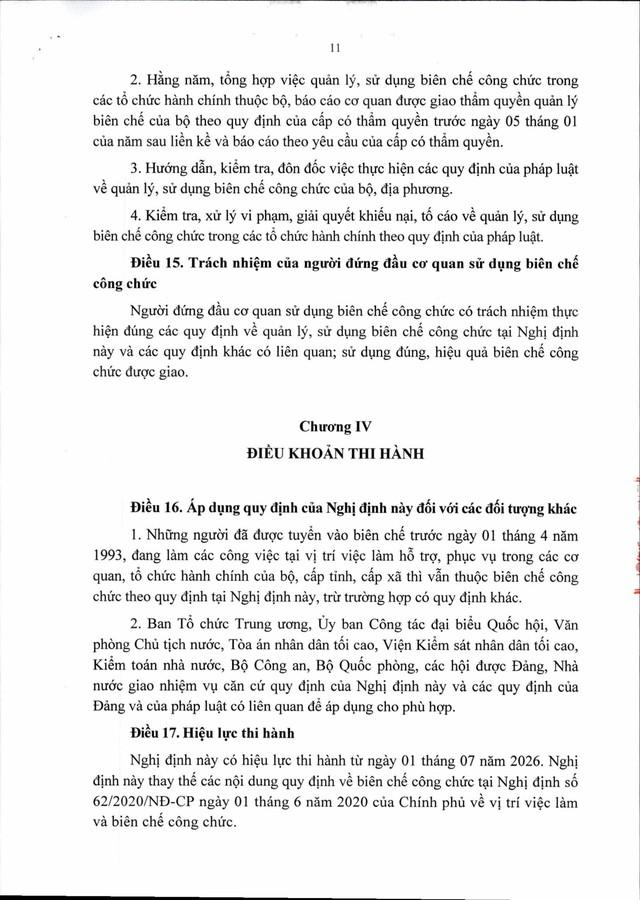 Dự thảo Nghị định quản lý, sử dụng BIÊN CHẾ CÔNG CHỨC- Ảnh 11.