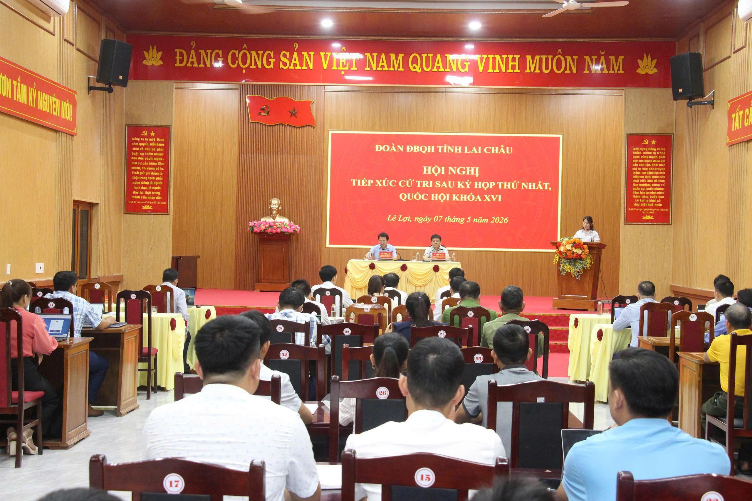 Đoàn Đại biểu Quốc hội tỉnh Lai Châu tiếp xúc cử tri tại các xã Lê Lợi, Nậm Hàng sau Kỳ họp thứ Nhất, Quốc hội khóa XVI