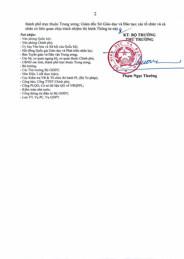 TOÀN VĂN Thông tư số 15/2026/TT-BGDĐT: Điều lệ trường tiểu học, trường trung học cơ sở, trường trung học phổ thông, trường phổ thông có nhiều cấp học- Ảnh 2.