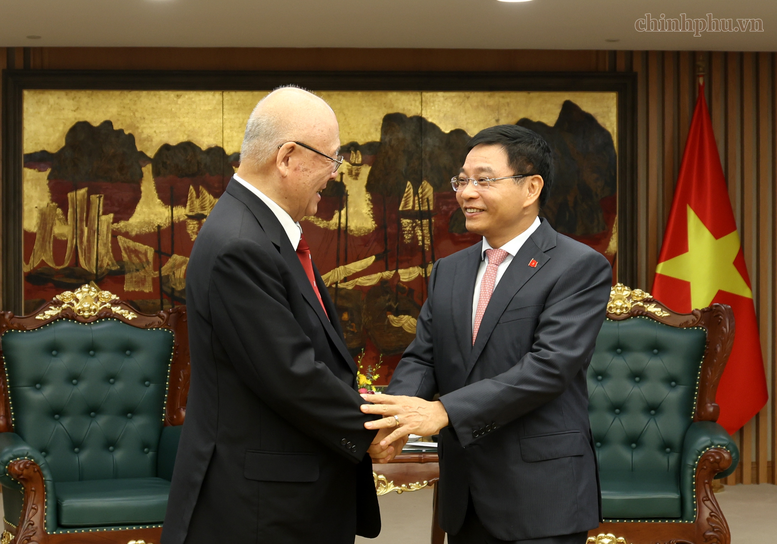 Phó Thủ tướng Nguyễn Văn Thắng tiếp Cố vấn đặc biệt Liên minh Nghị sĩ hữu nghị Nhật Bản-Việt Nam- Ảnh 3.
