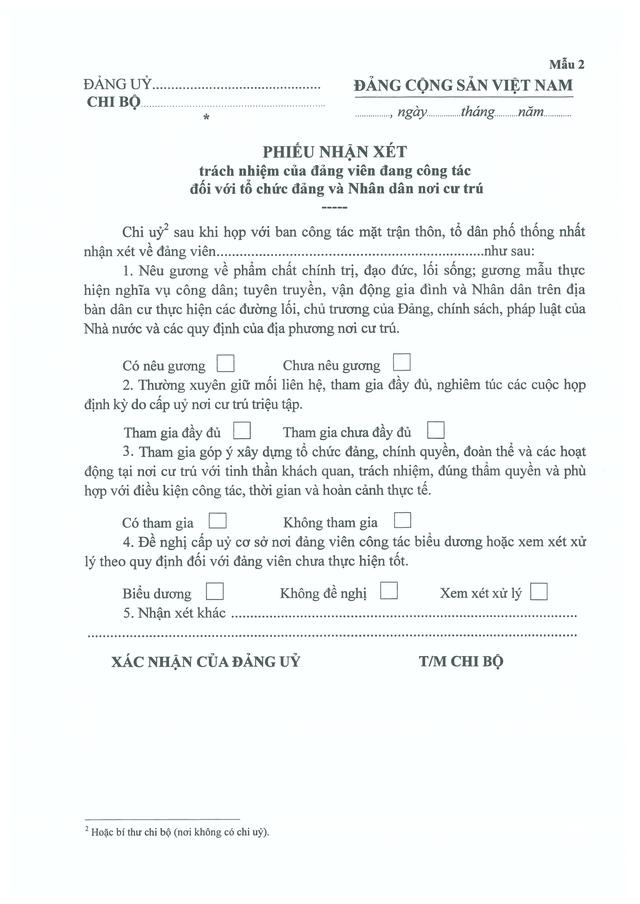 TOÀN VĂN: Quy định 221-QĐ/TW về trách nhiệm của đảng viên đối với tổ chức đảng và nhân dân nơi cư trú- Ảnh 2.