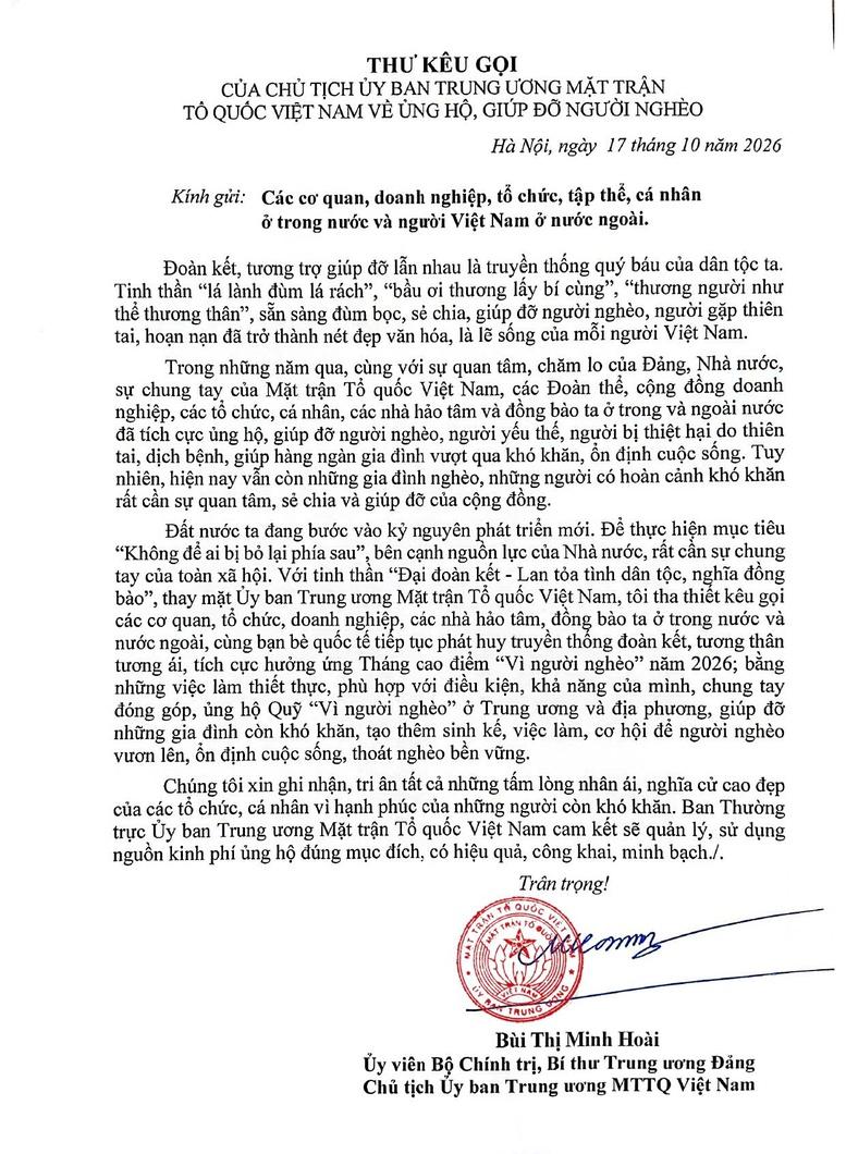 Chủ tịch Ủy ban Trung ương MTTQ Việt Nam kêu gọi ủng hộ, giúp đỡ người nghèo- Ảnh 5.