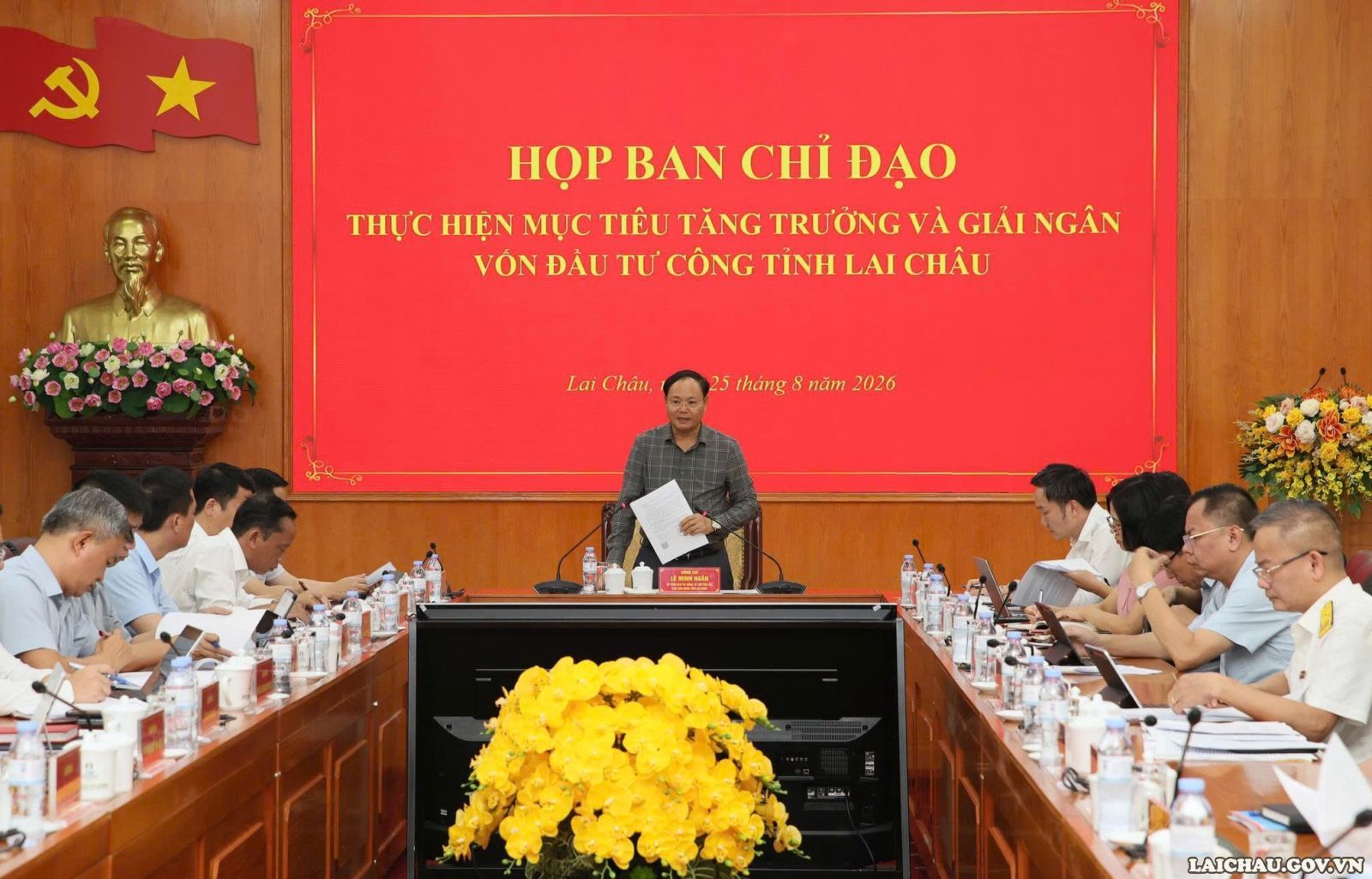 Họp Ban Chỉ đạo thực hiện mục tiêu tăng trưởng và giải ngân vốn đầu tư công tỉnh Lai Châu