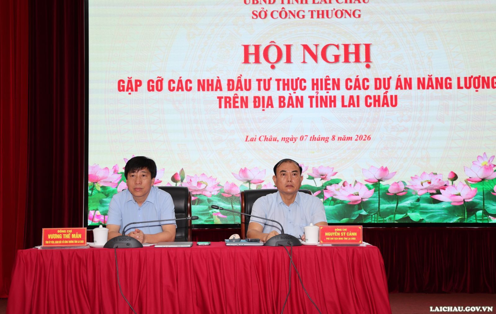 Hội nghị gặp gỡ các nhà đầu tư thực hiện các dự án năng lượng trên địa bàn tỉnh Lai Châu