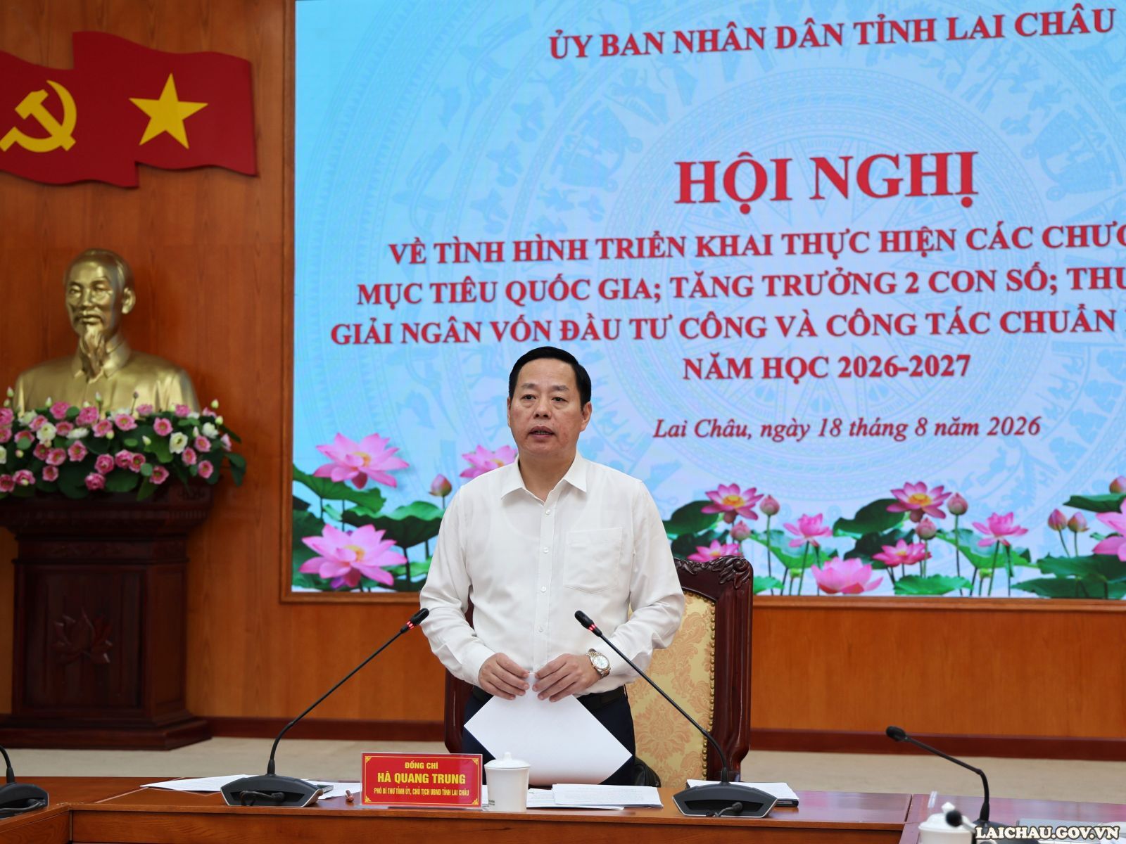Lai Châu: Quyết tâm trong thực hiện mục tiêu tăng trưởng hai con số và công tác chuẩn bị khai giảng năm học mới 2026 - 2027