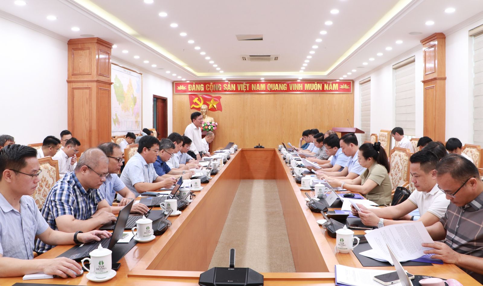 Đoàn công tác Văn phòng Ban Chỉ đạo Nhà nước các chương trình, công trình, dự án quan trọng quốc gia, trọng điểm ngành năng lượng làm việc với tỉnh Lai Châu