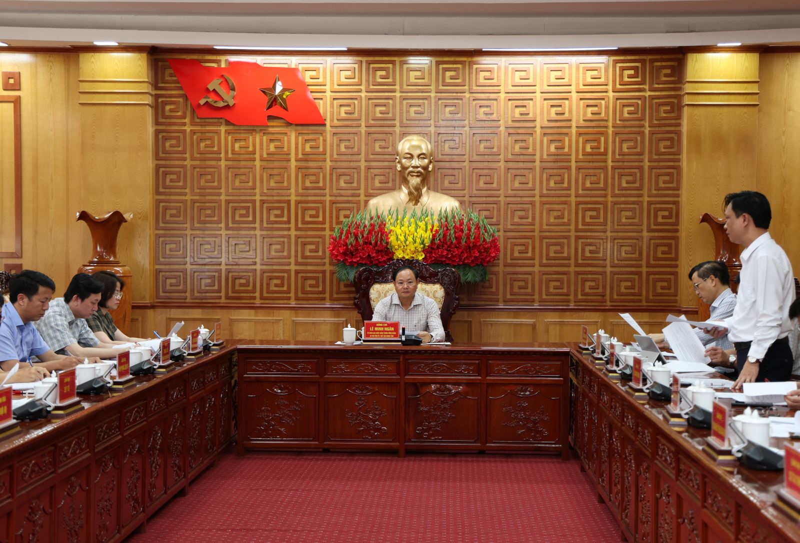 Tỉnh ủy làm việc với Đoàn công tác chuẩn bị tham dự Hội nghị thường niên lần thứ 6 với tỉnh Vân Nam (Trung Quốc)