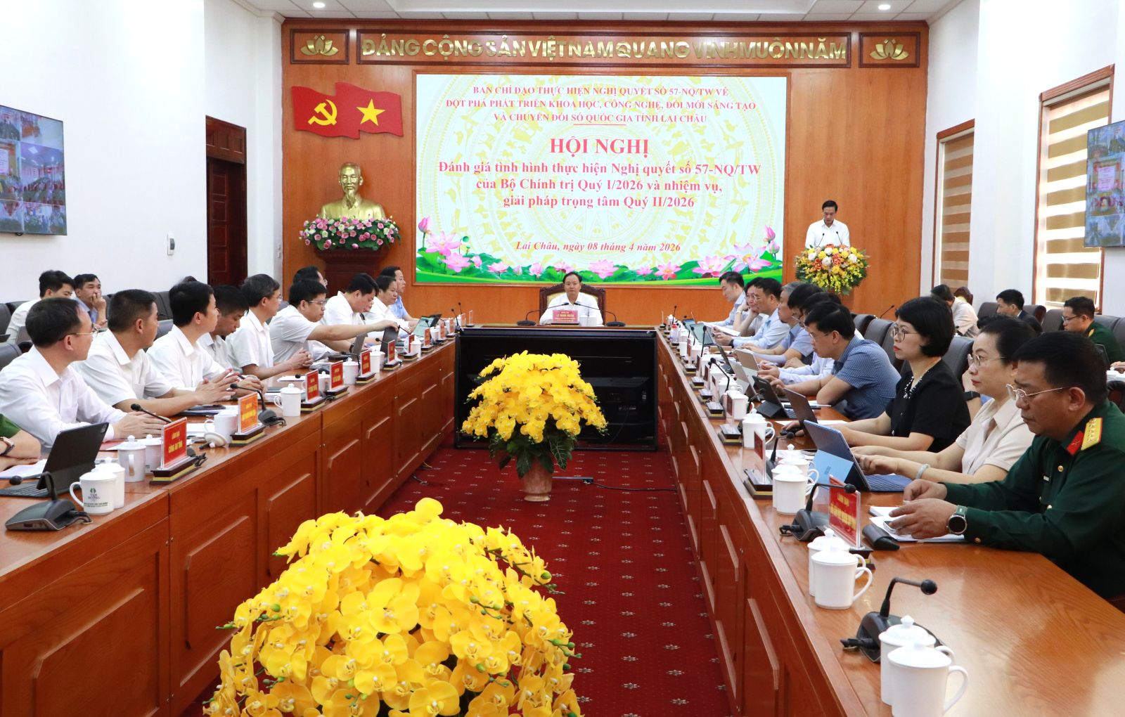 Lai Châu: Đánh giá tình hình thực hiện Nghị quyết số 57-NQ/TW của Bộ Chính trị Quý I/2026 và nhiệm vụ giải pháp trọng tâm Quý II/2026